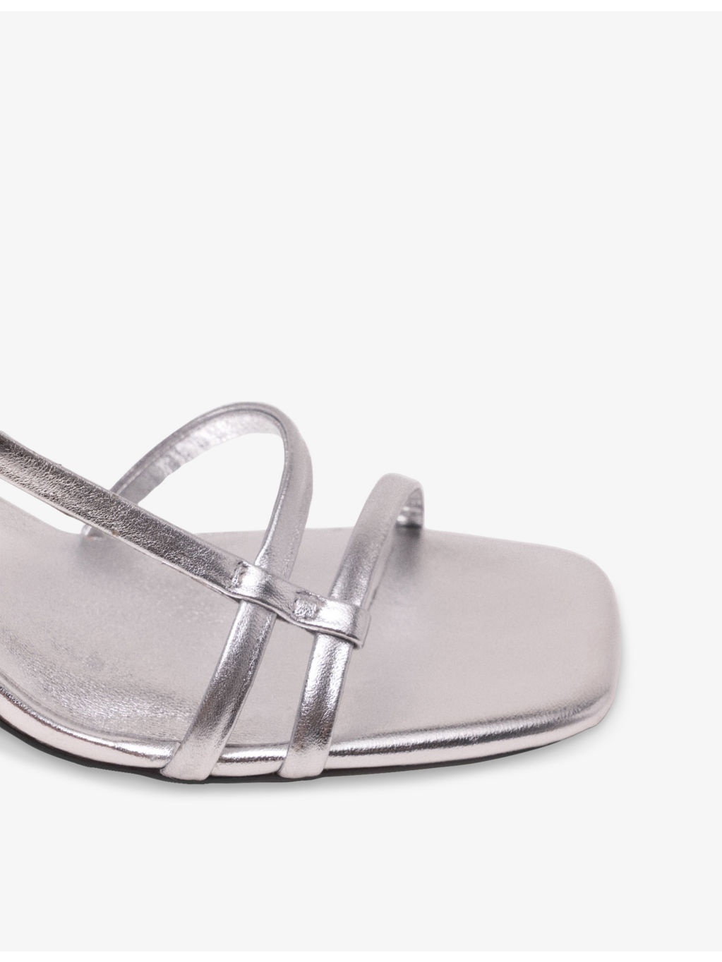 Clover-Embellished Metallic-Leather Heeled Sandals - 6