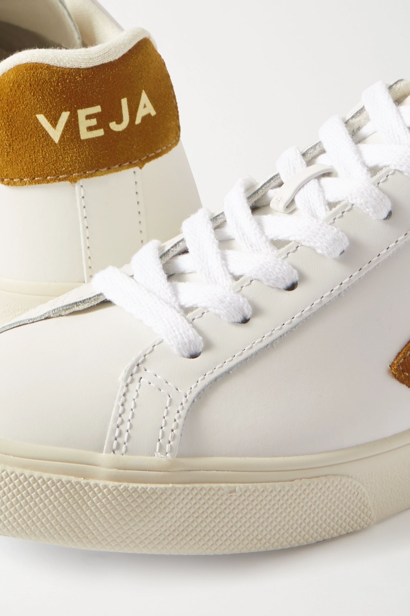 Esplar suede-trimmed leather sneakers - 4