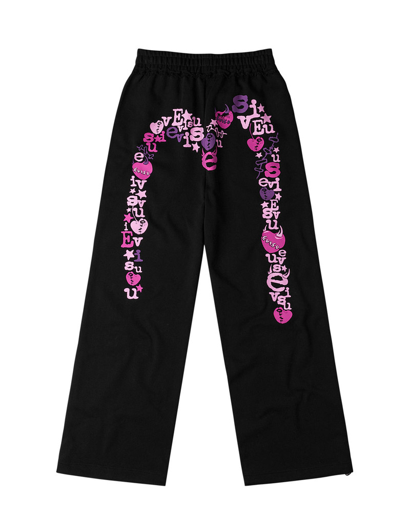 EVISU Theme Graphic Daicock Printed Sweatpants outlook