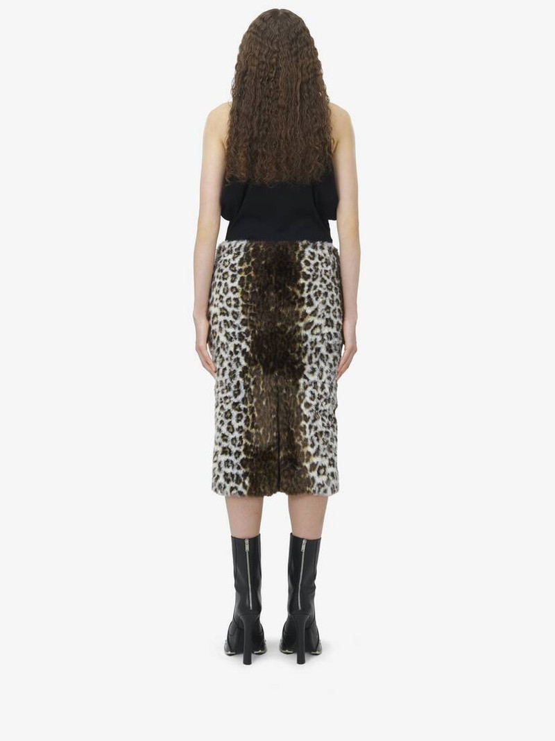 Leopard Jacquard Pencil Skirt 4