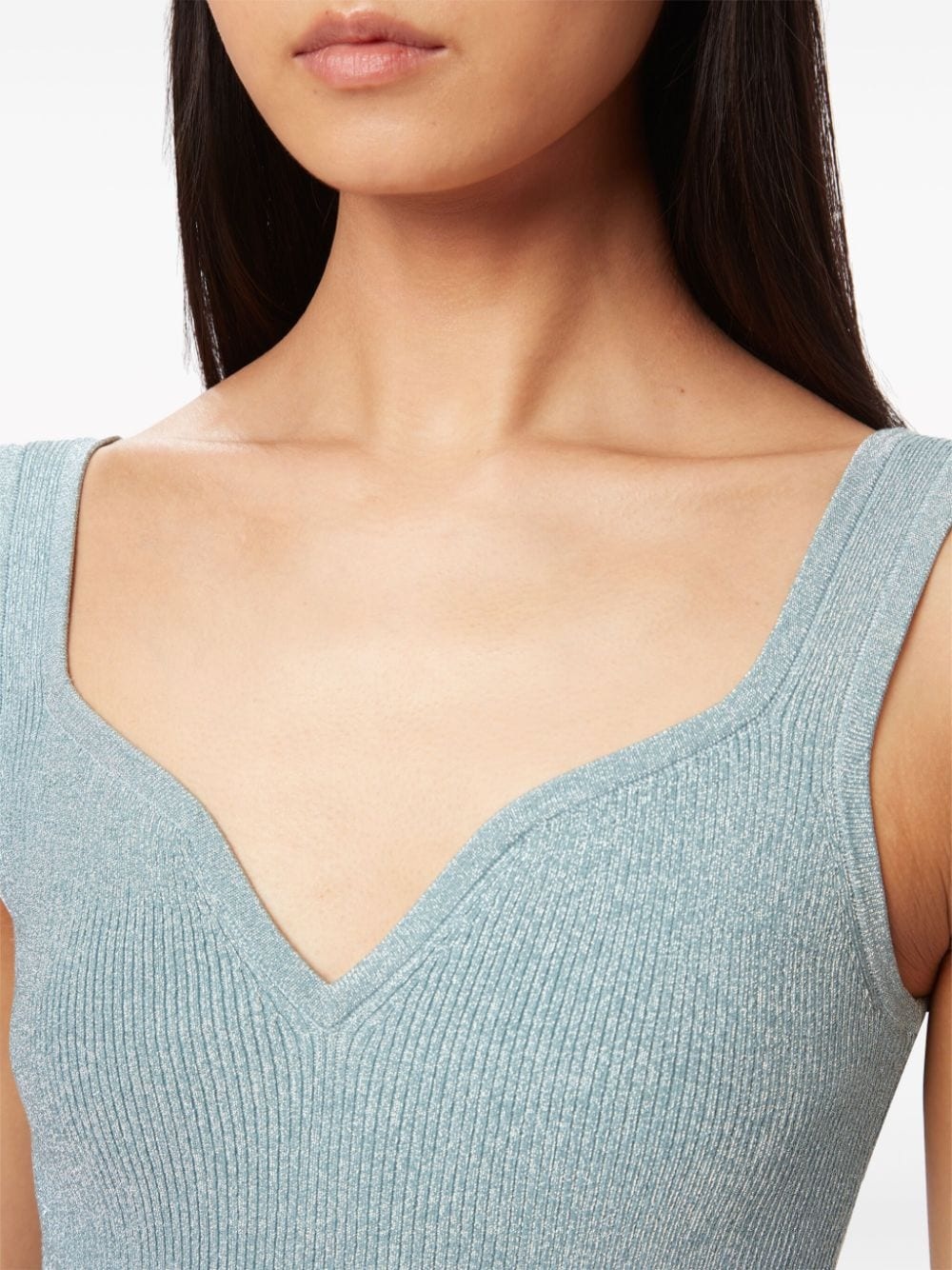 sweetheart-neck ribbed tank top - 5