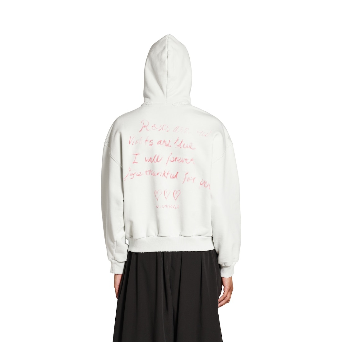 Women's Lipstick Valentines Zip-up Hoodie Regular Fit  in White - 5