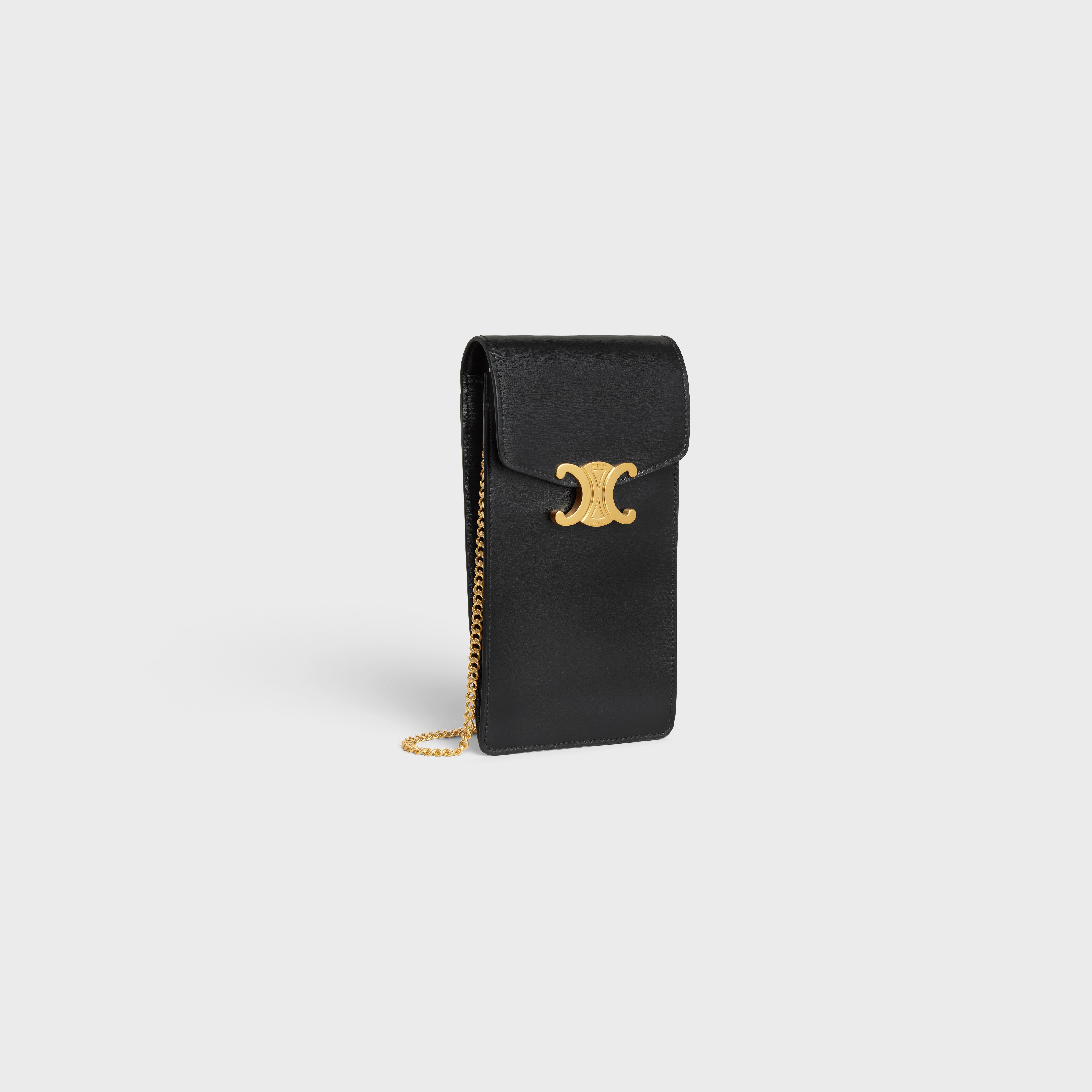 VERTICAL PHONE POUCH in Shiny calfskin - 2