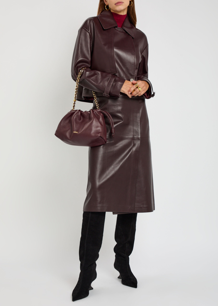 Joseph Panelled Wrap-effect Leather Midi Skirt - 3