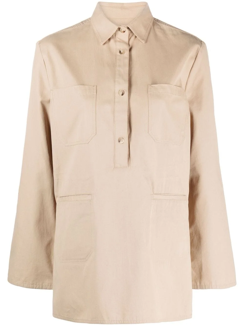 long-sleeve twill shirt - 1