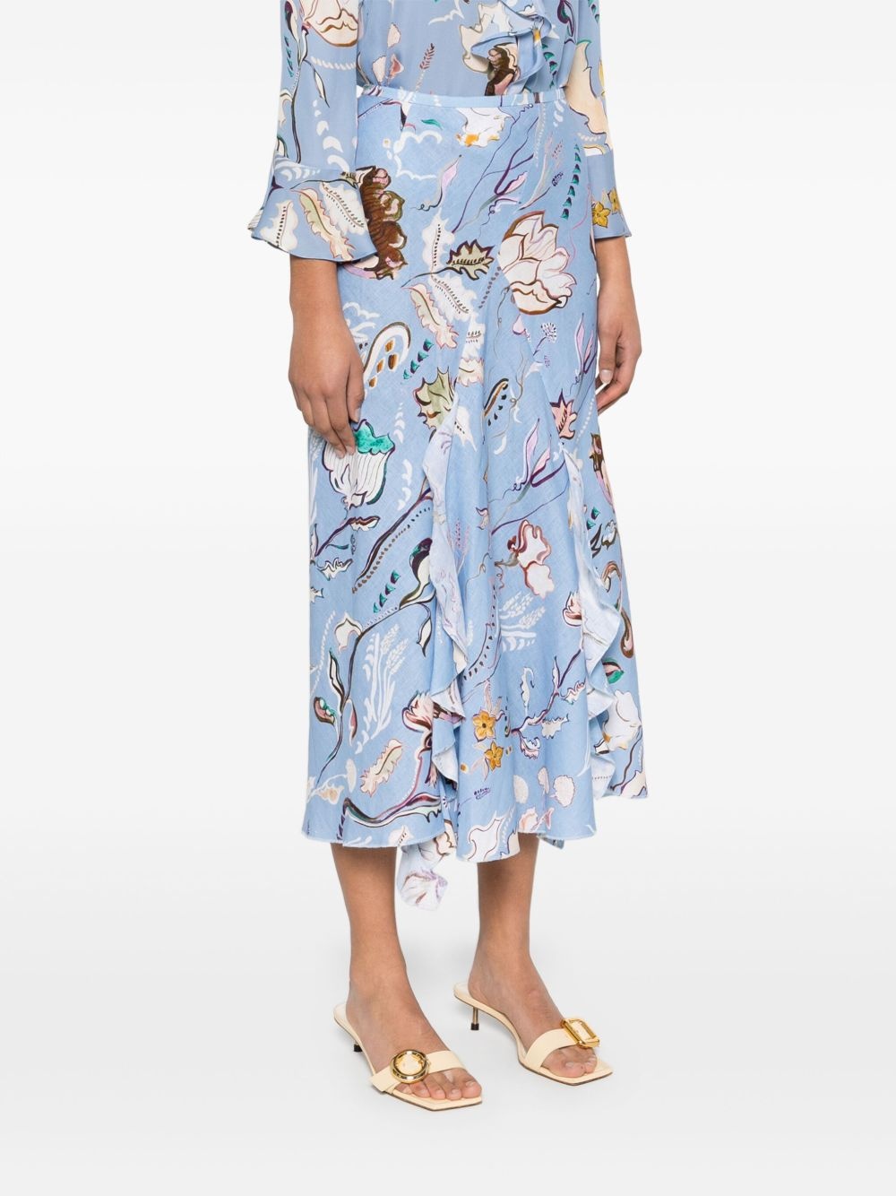 Floral Power midi skirt - 3