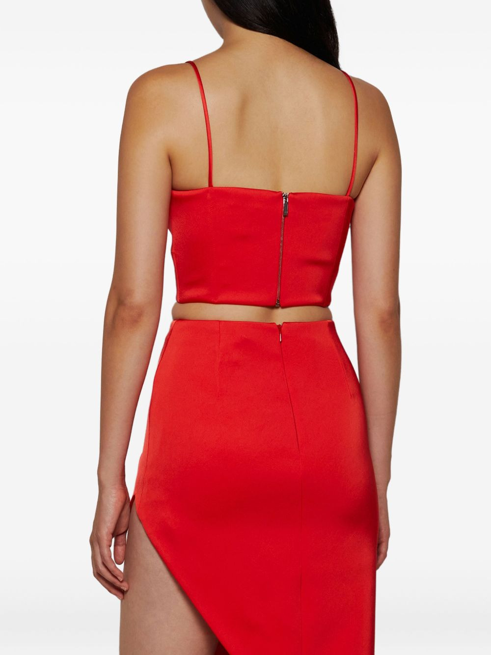 cut-out spaghetti-straps top - 5
