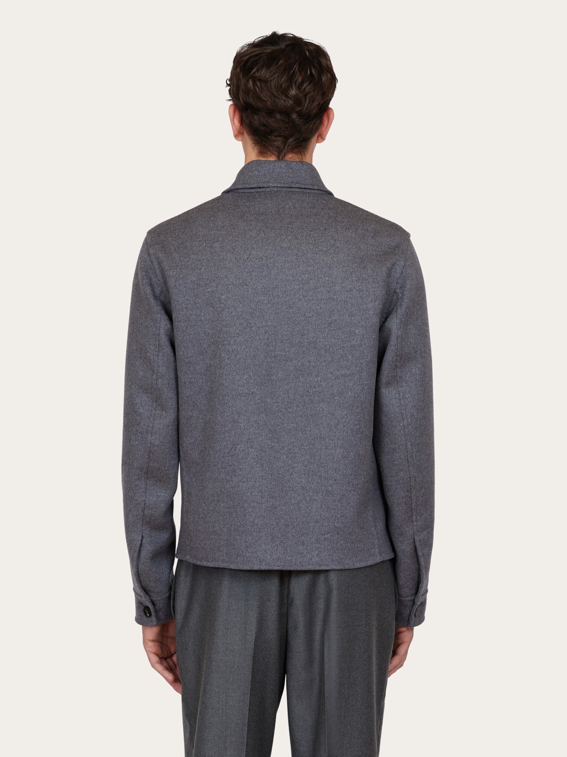 Mixed cashmere blouson - 3