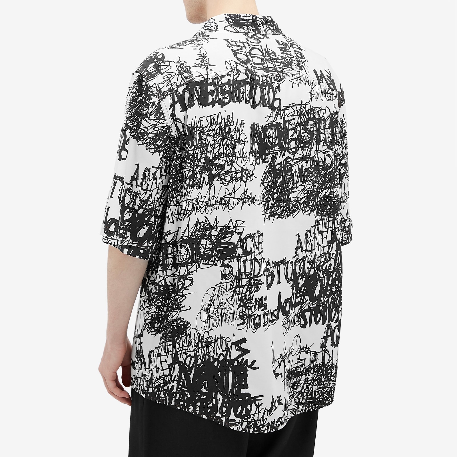 Acne Studios Sowen Chaos Print Short Sleeve Shirt - 3