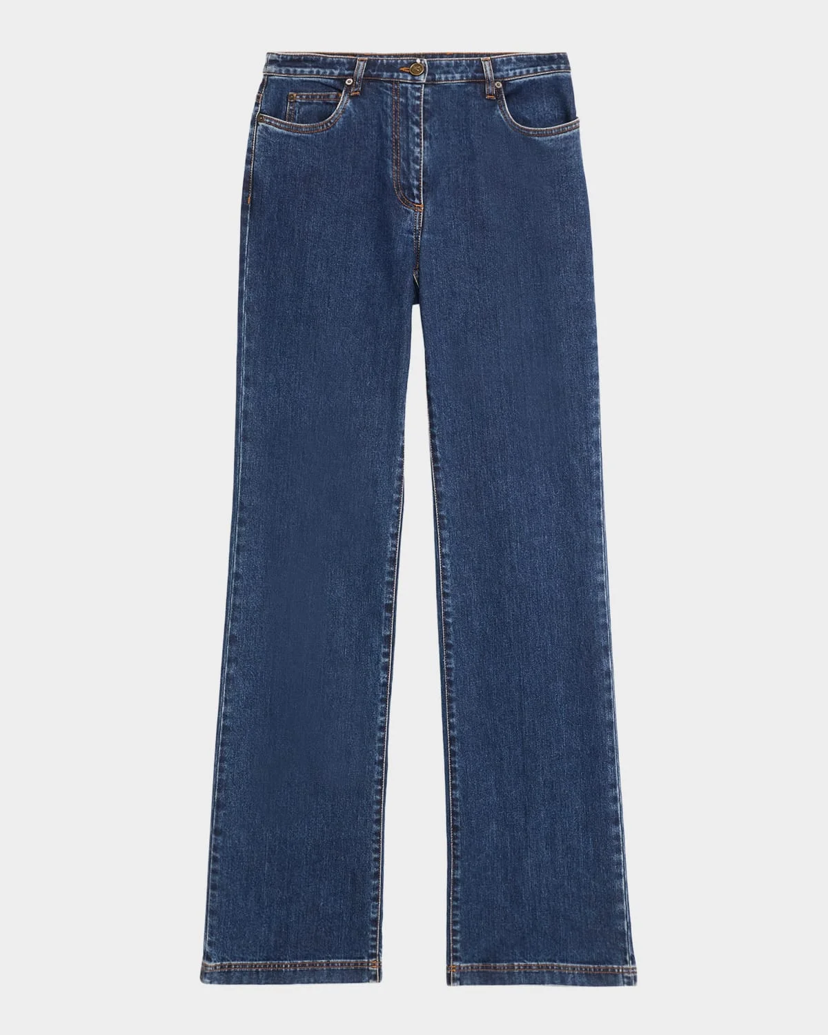 Straight-Leg Cotton Denim Jeans - 1