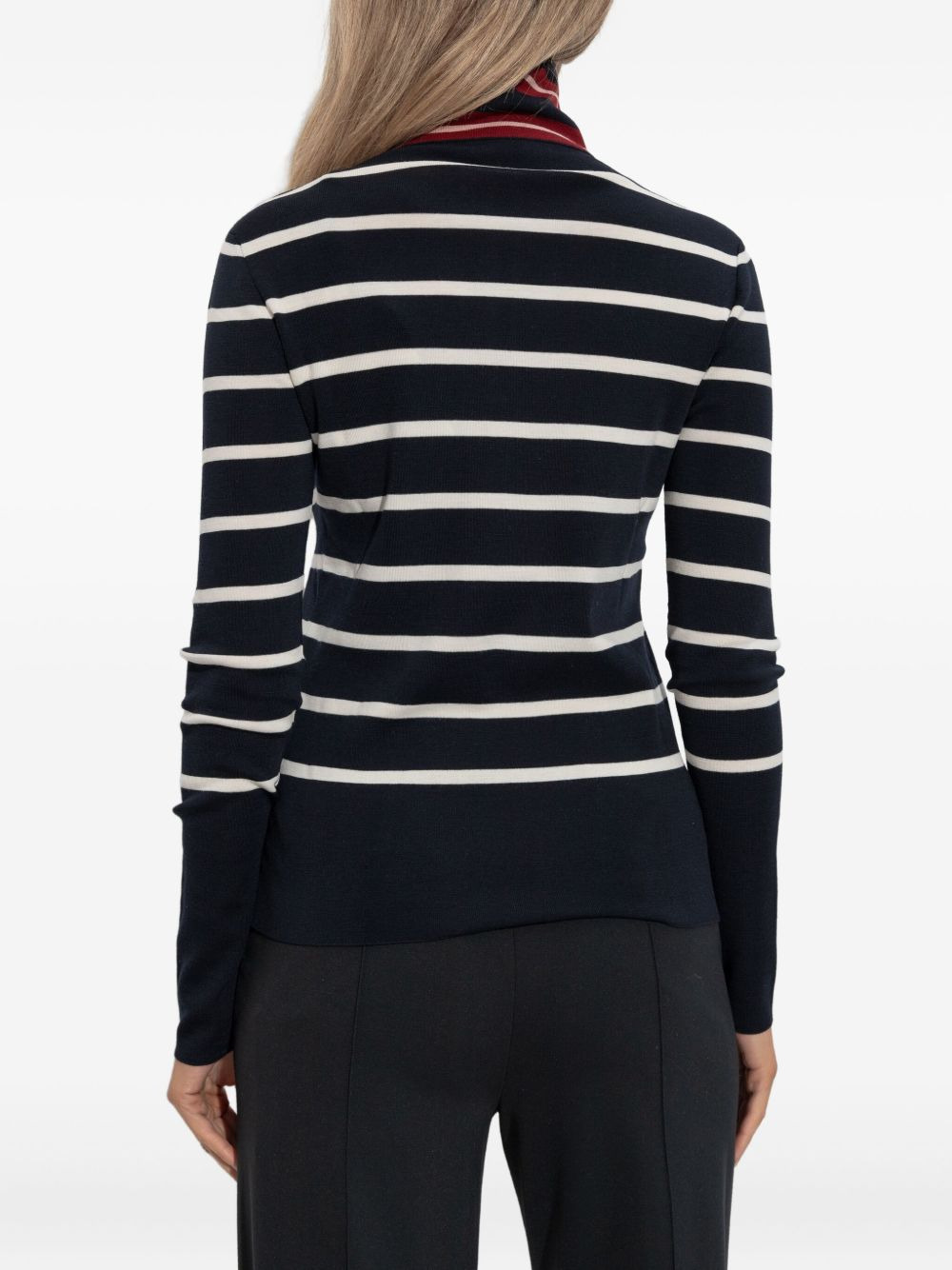 high-neck striped jumper - 4