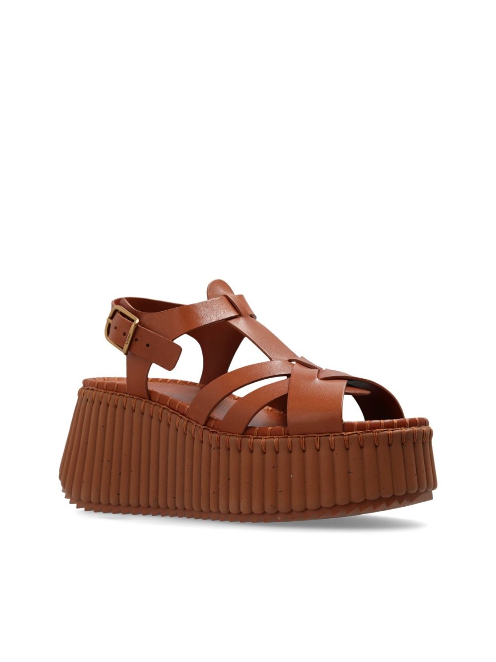 leather platform sandals - 4