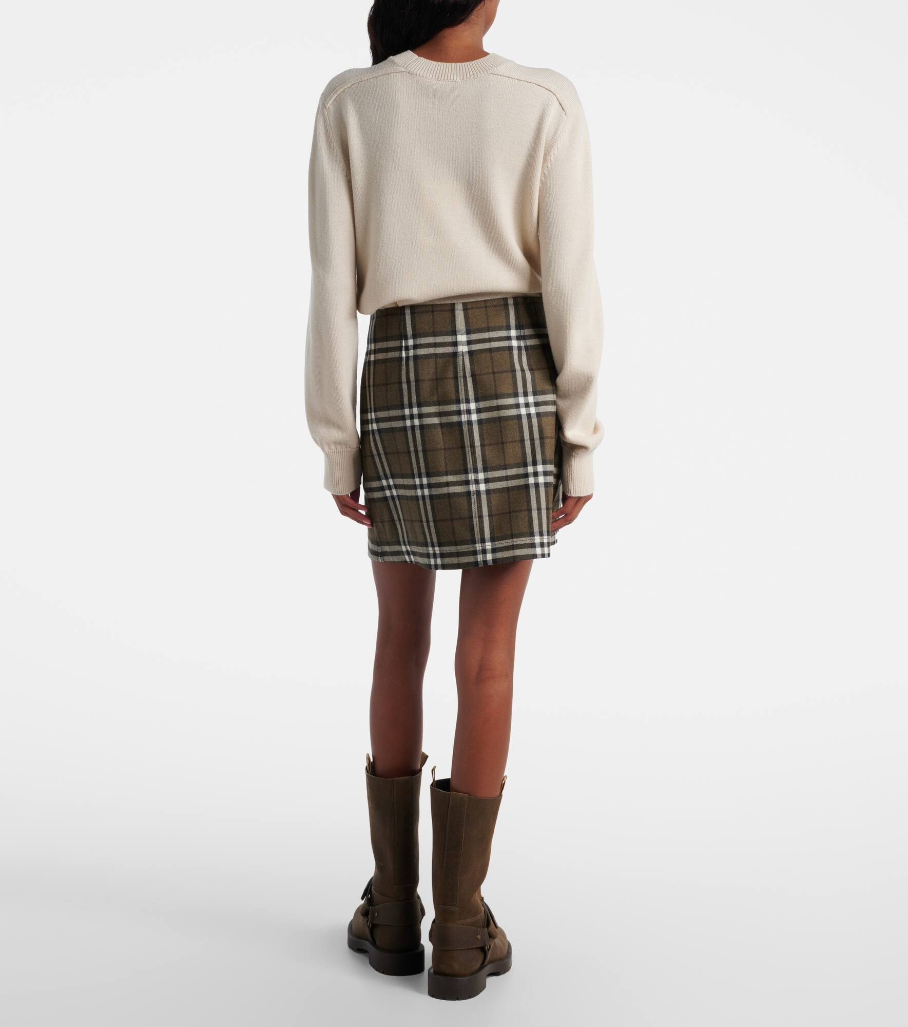 Burberry Check wool miniskirt - 3