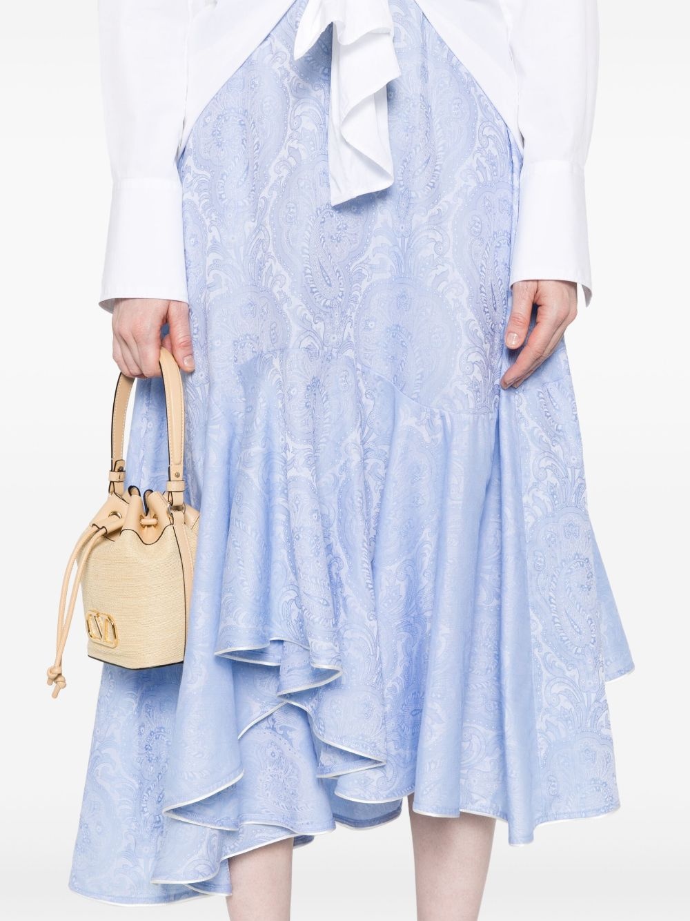 paisley-jacquard midi skirt - 5