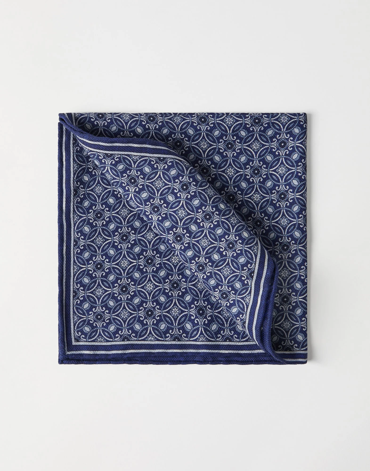 Double face silk pocket square - 1