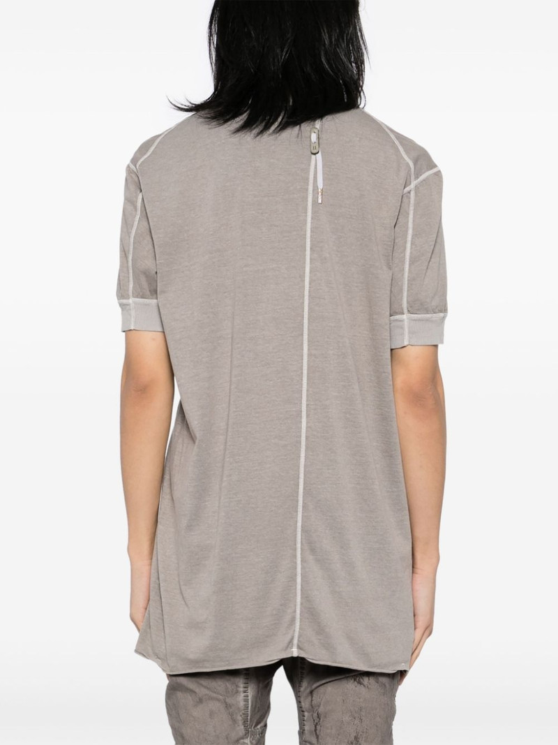raw-cut hem cotton T-shirt 3