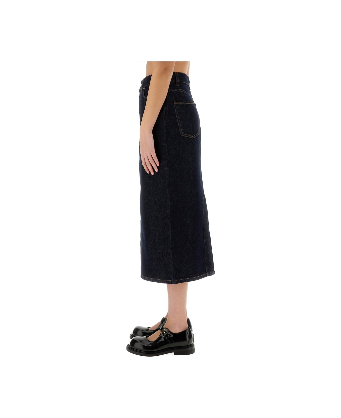 Long Denim Skirt - 4