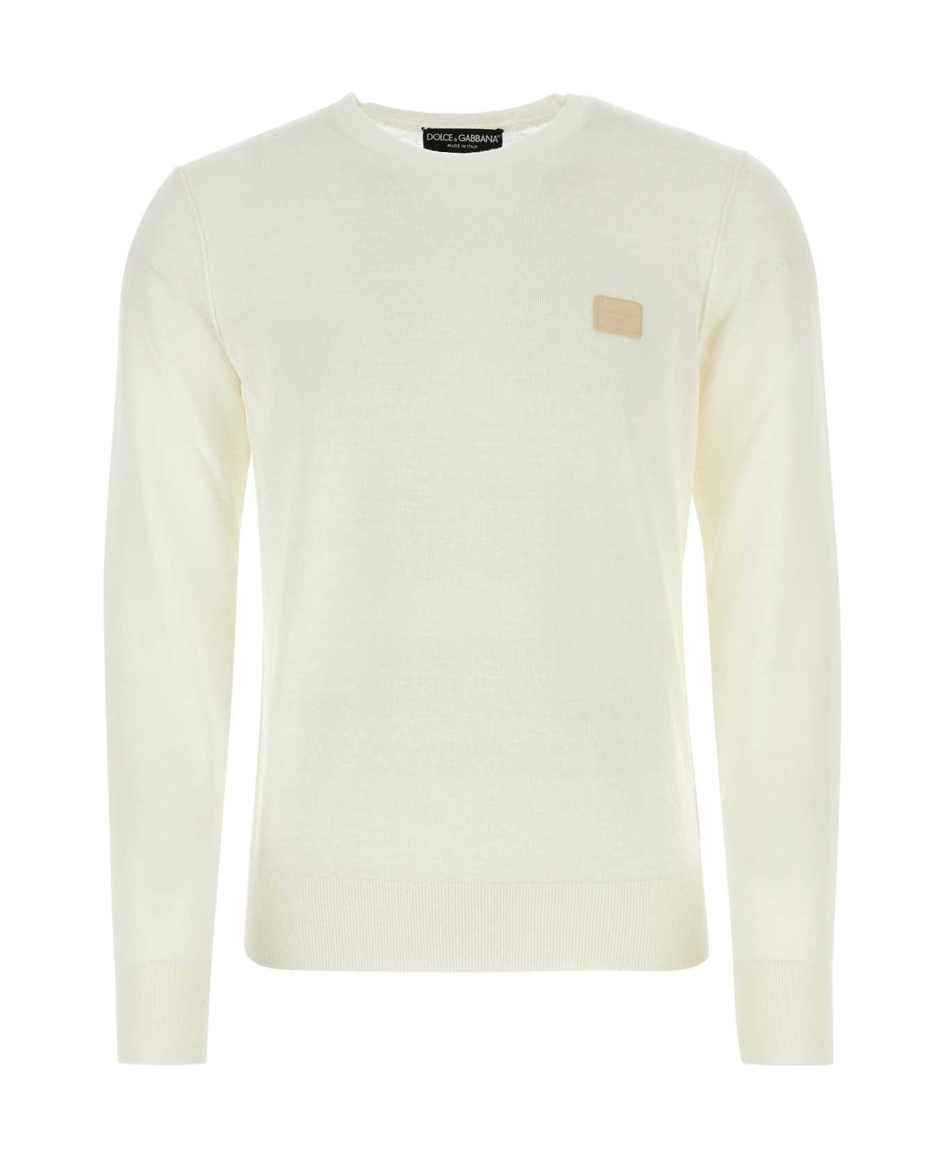 Ivory Linen Blend Sweater - 1