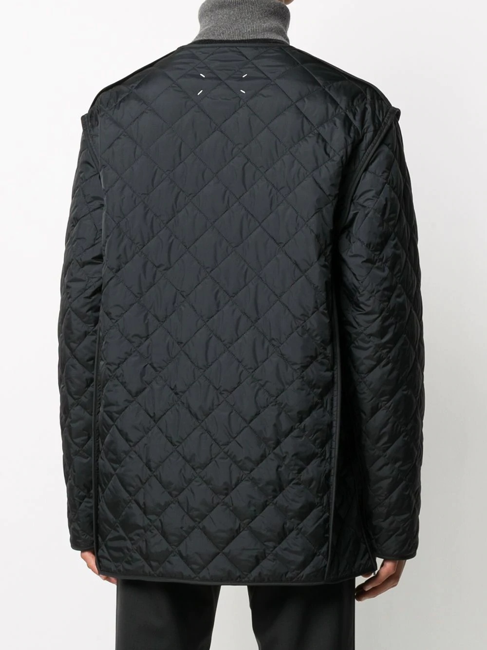 diamond quilt buttoned jacket - 4