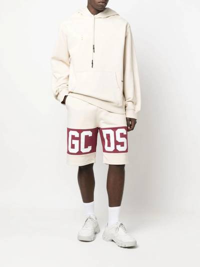 GCDS logo-print track shorts outlook