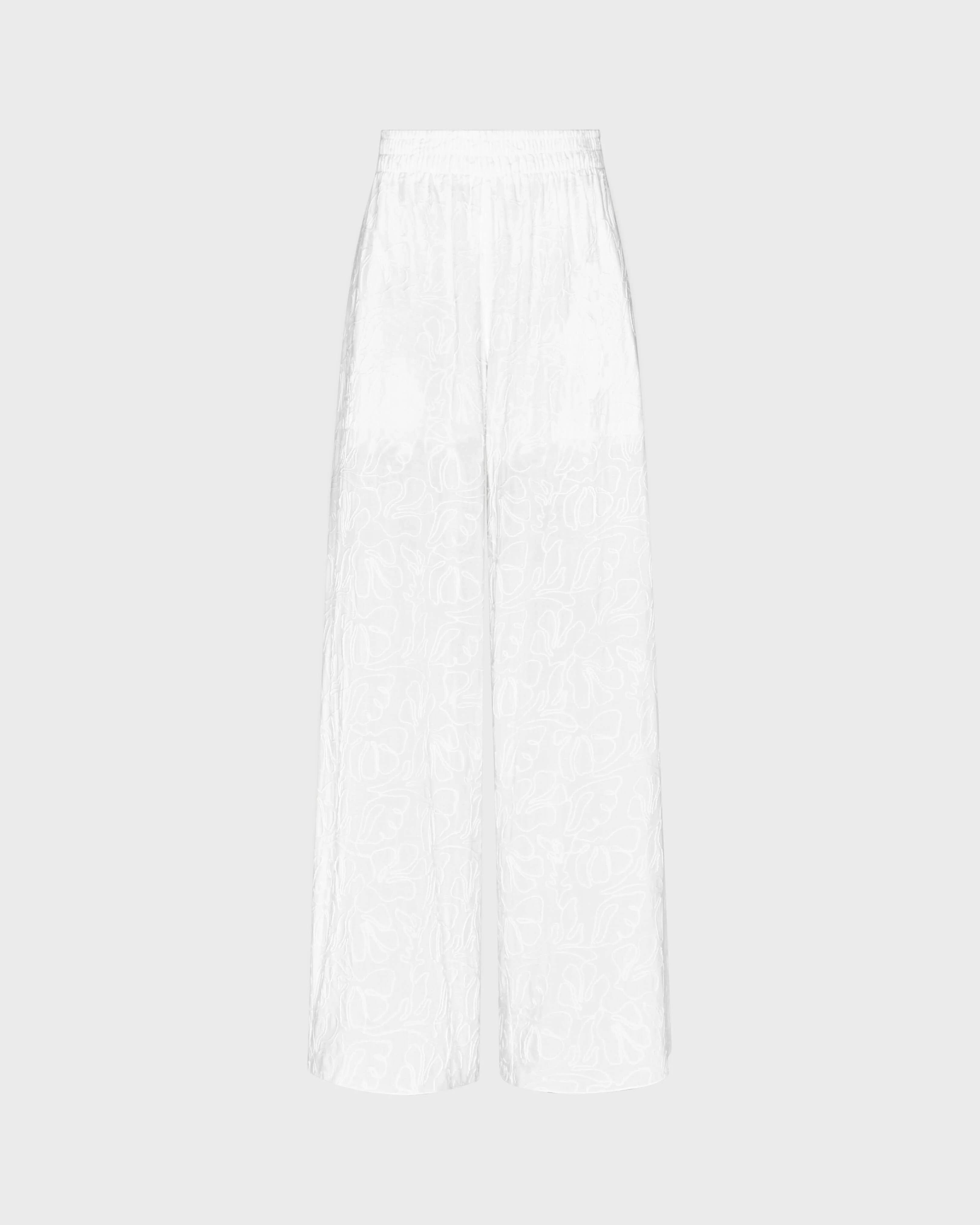 WOMEN VISCOSE ELASTIC WAIST PANTS SEASHELLS - 1