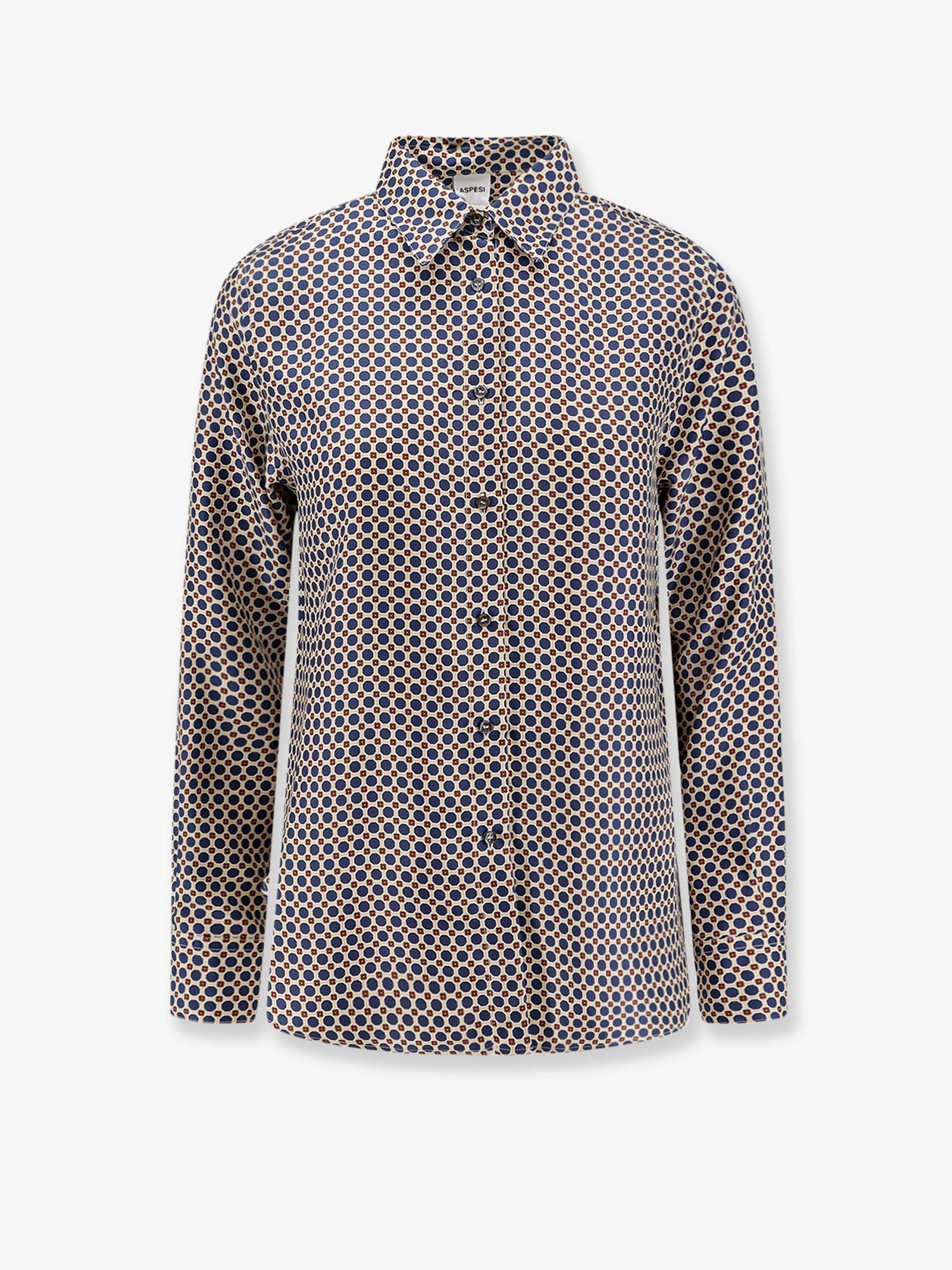 Aspesi Silk Shirt With Micro-Pattern - 1