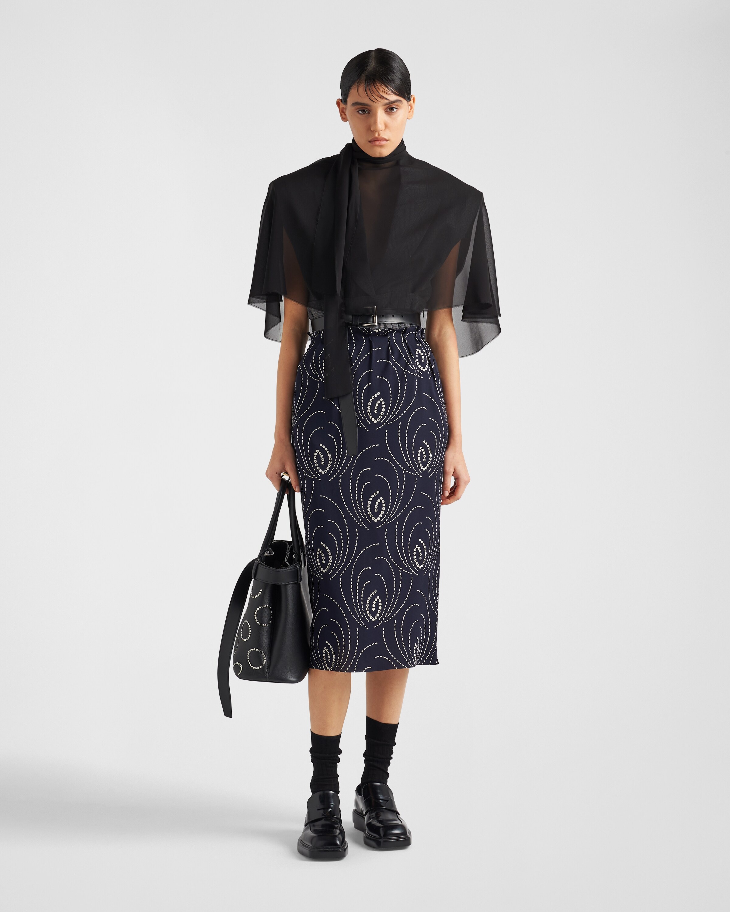 Printed sablé skirt - 2