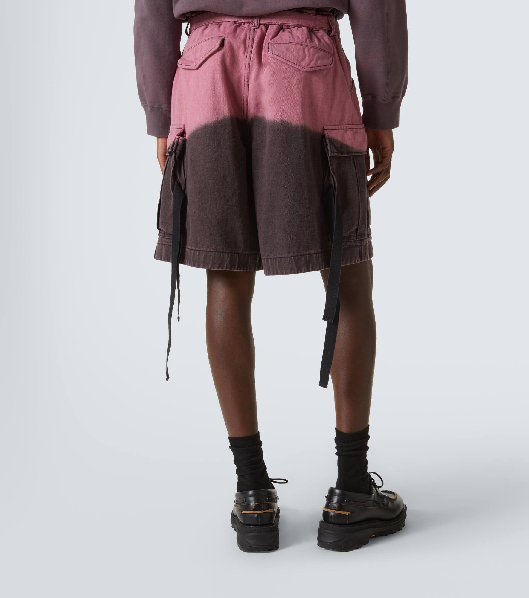 Ombré cotton cargo shorts - 4