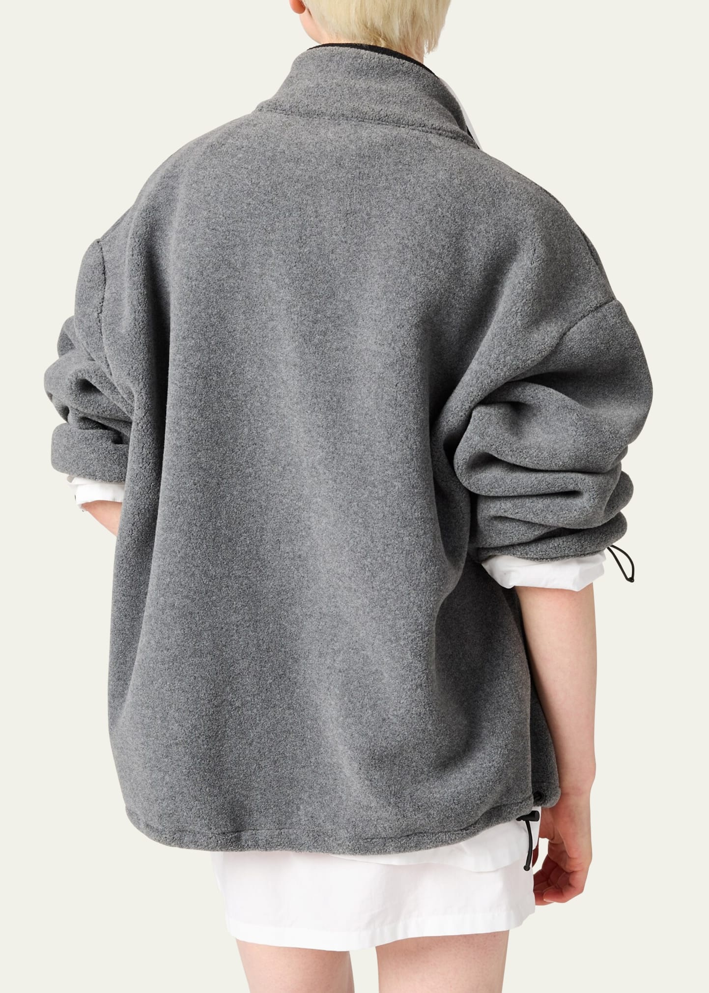 Fleece Oversized Drawcord Sweatshirt - 3