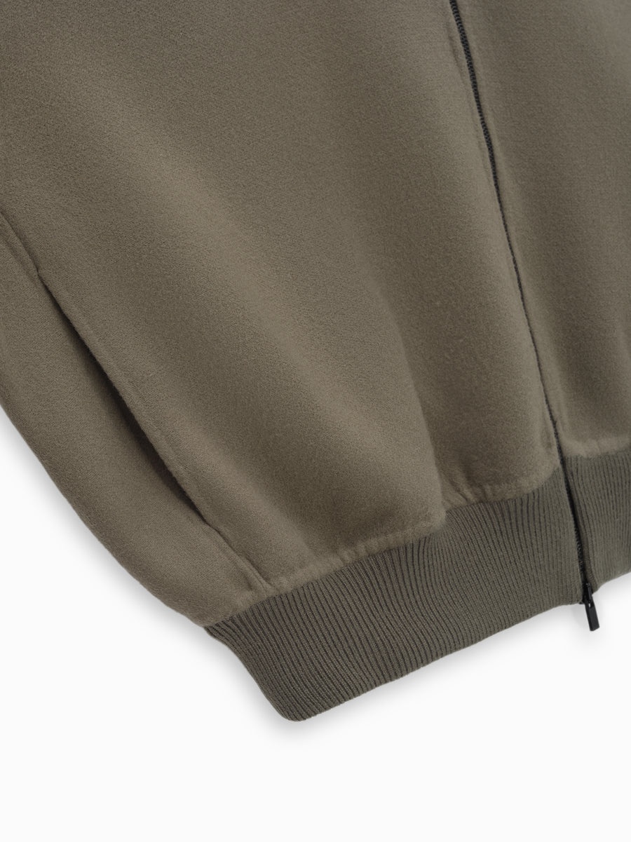Double Wool Cashmere Hooded Bomber - 4