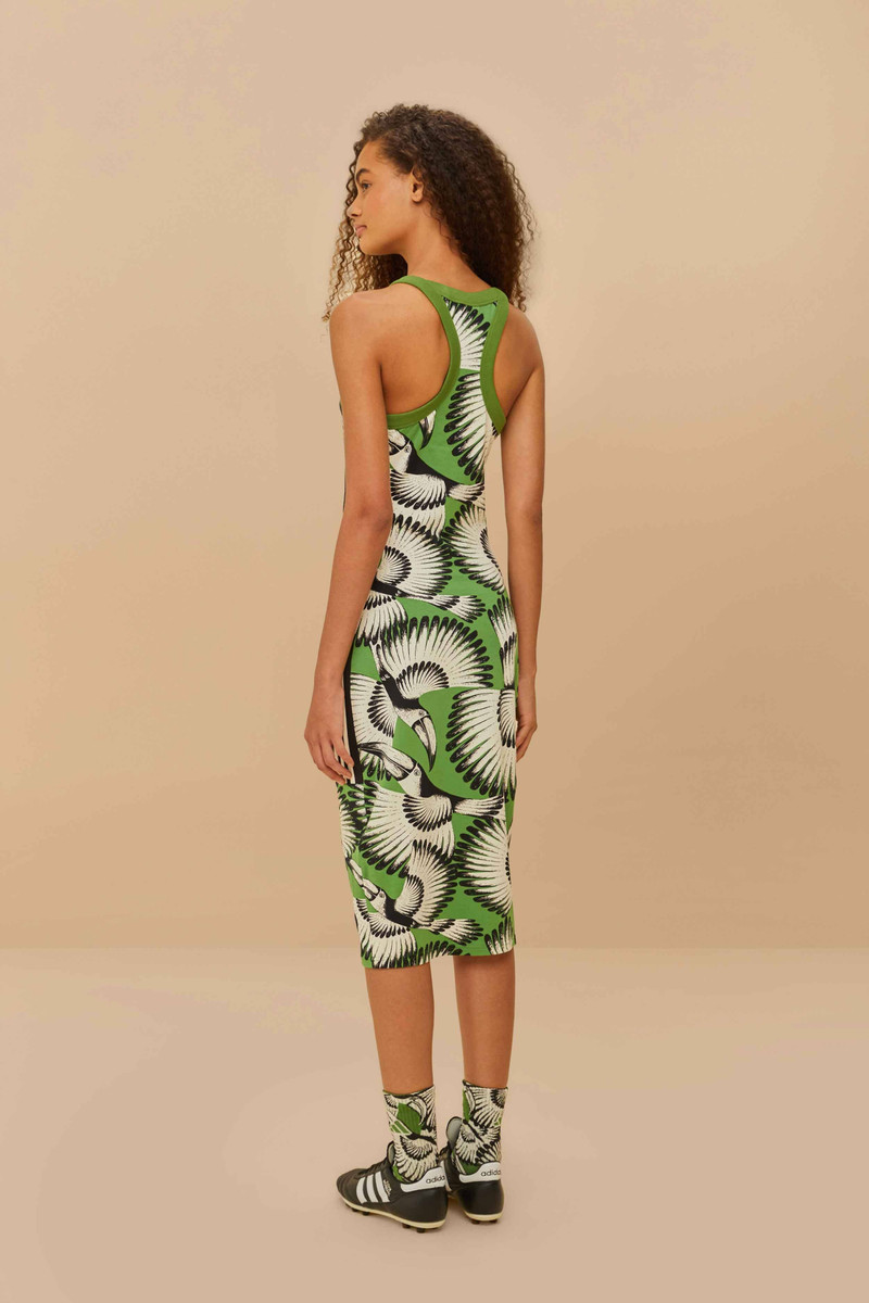 Adidas Toucan Wings Midi Dress Crew Green 4