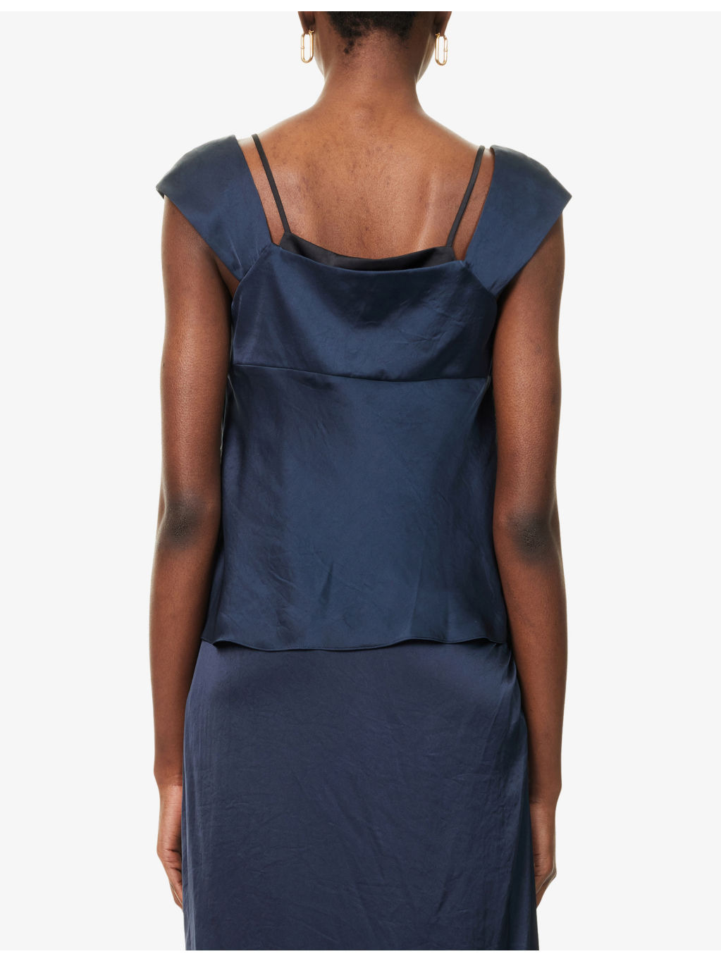 Ruched Regular-Fit Woven Midi Skirt - 4