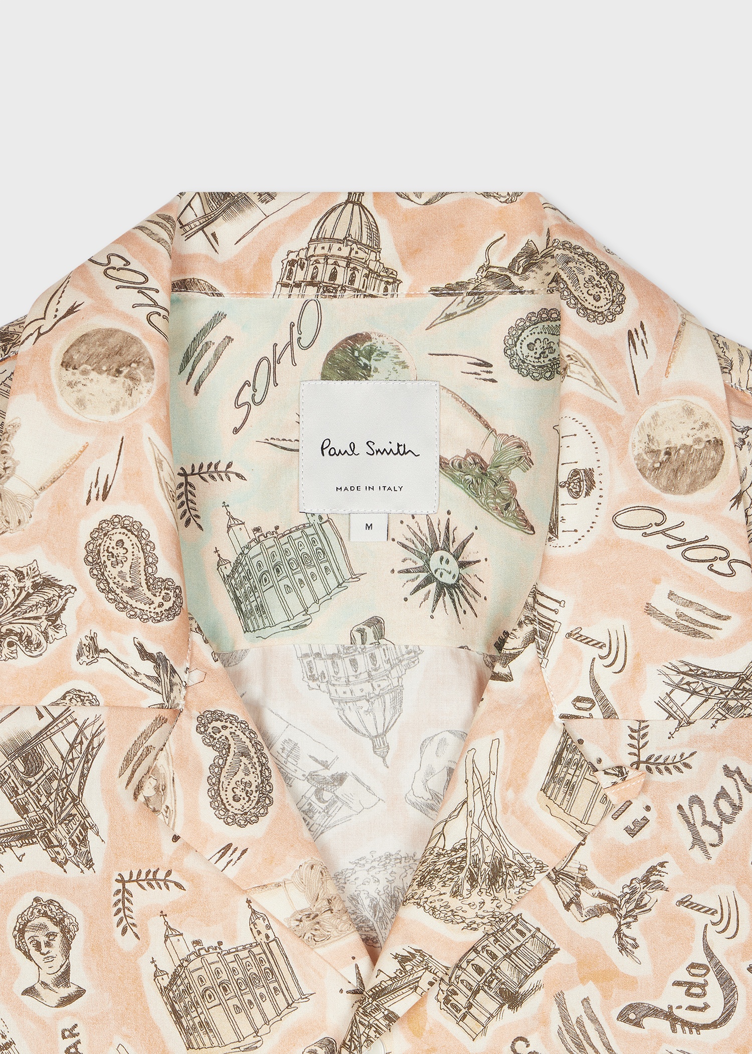 Pink 'Souvenir' Print Short-Sleeve Shirt - 4