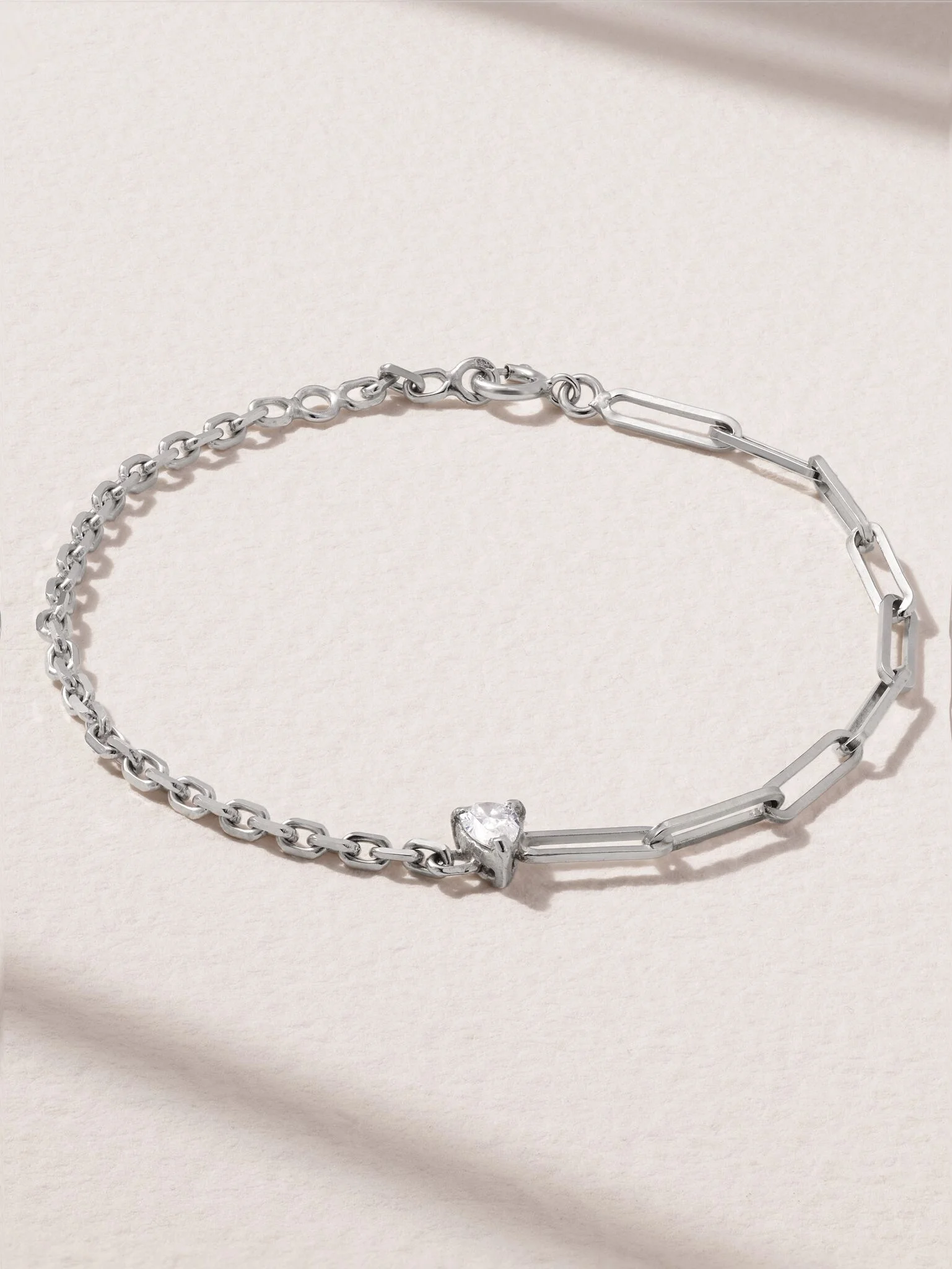 18-karat white gold diamond bracelet Silver - 1