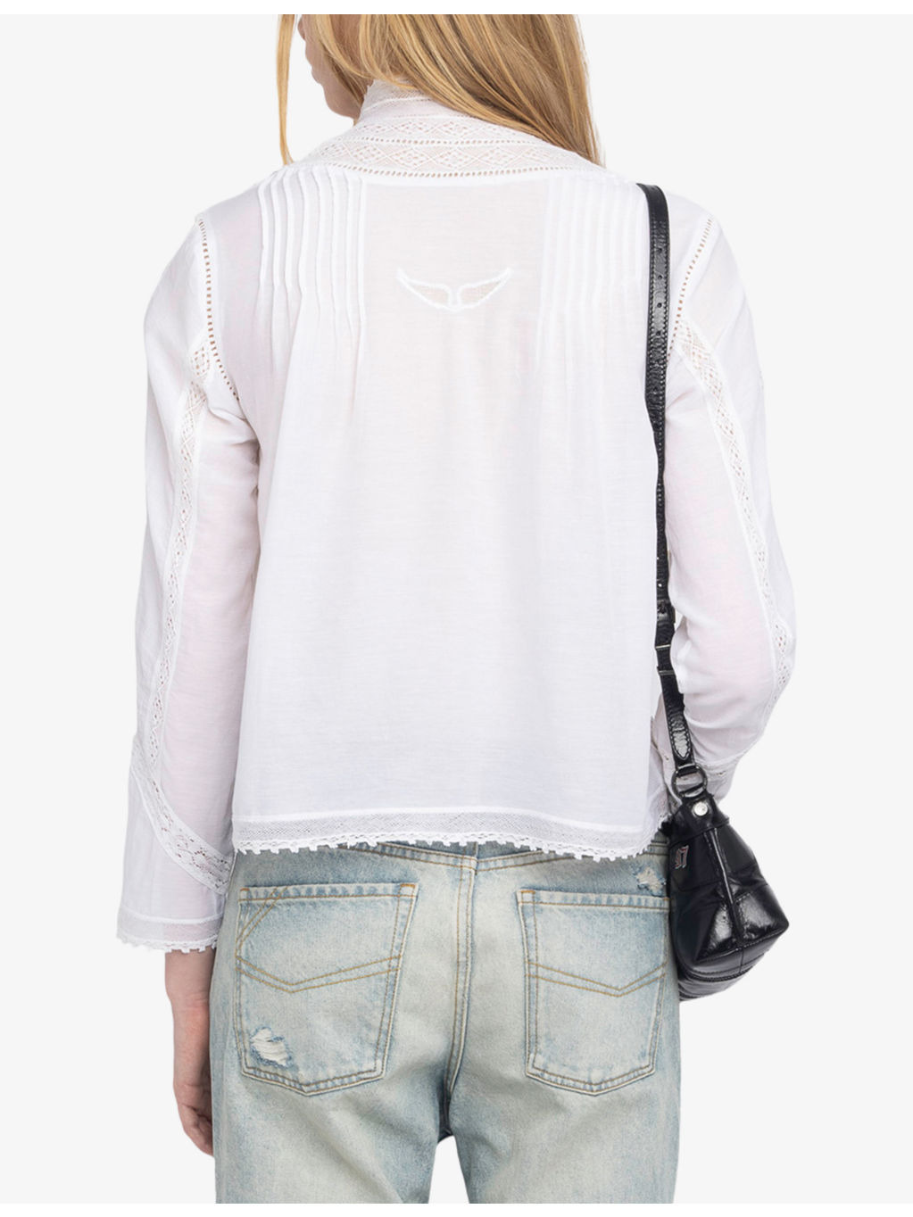 Tano Lace-Panel Cotton-Blend Shirt - 4