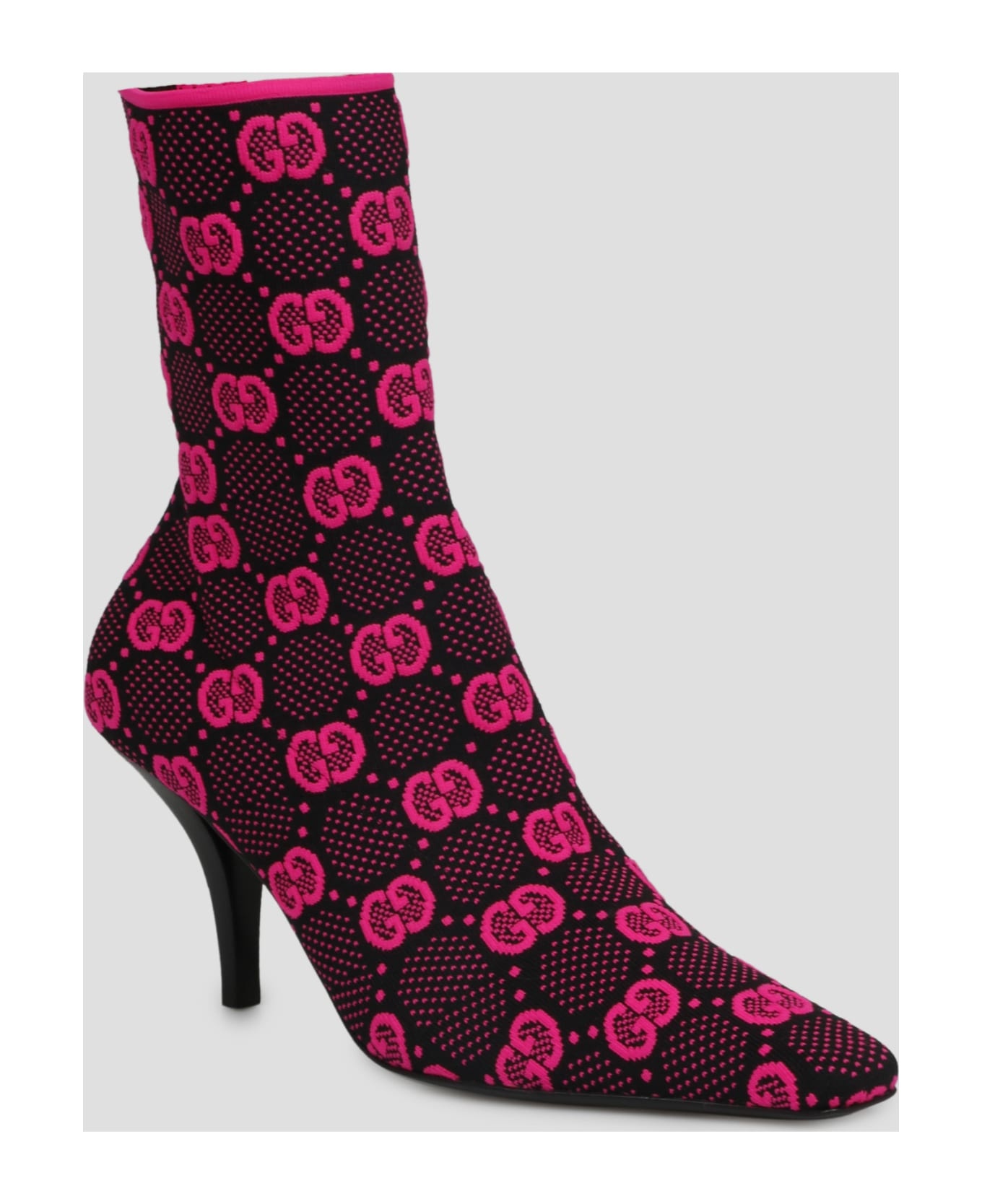 'gg' Knitted Ankle Boots - 2