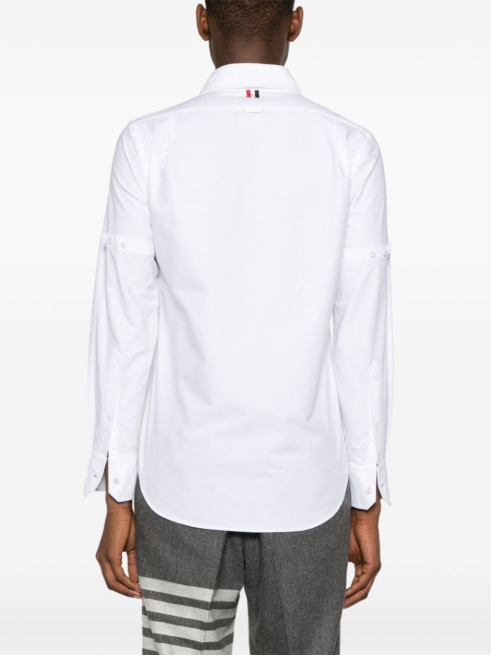armband-detail cotton shirt - 4