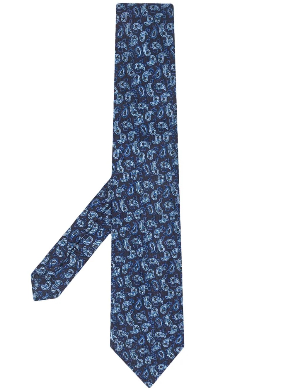 embroidered-paisley silk tie - 1