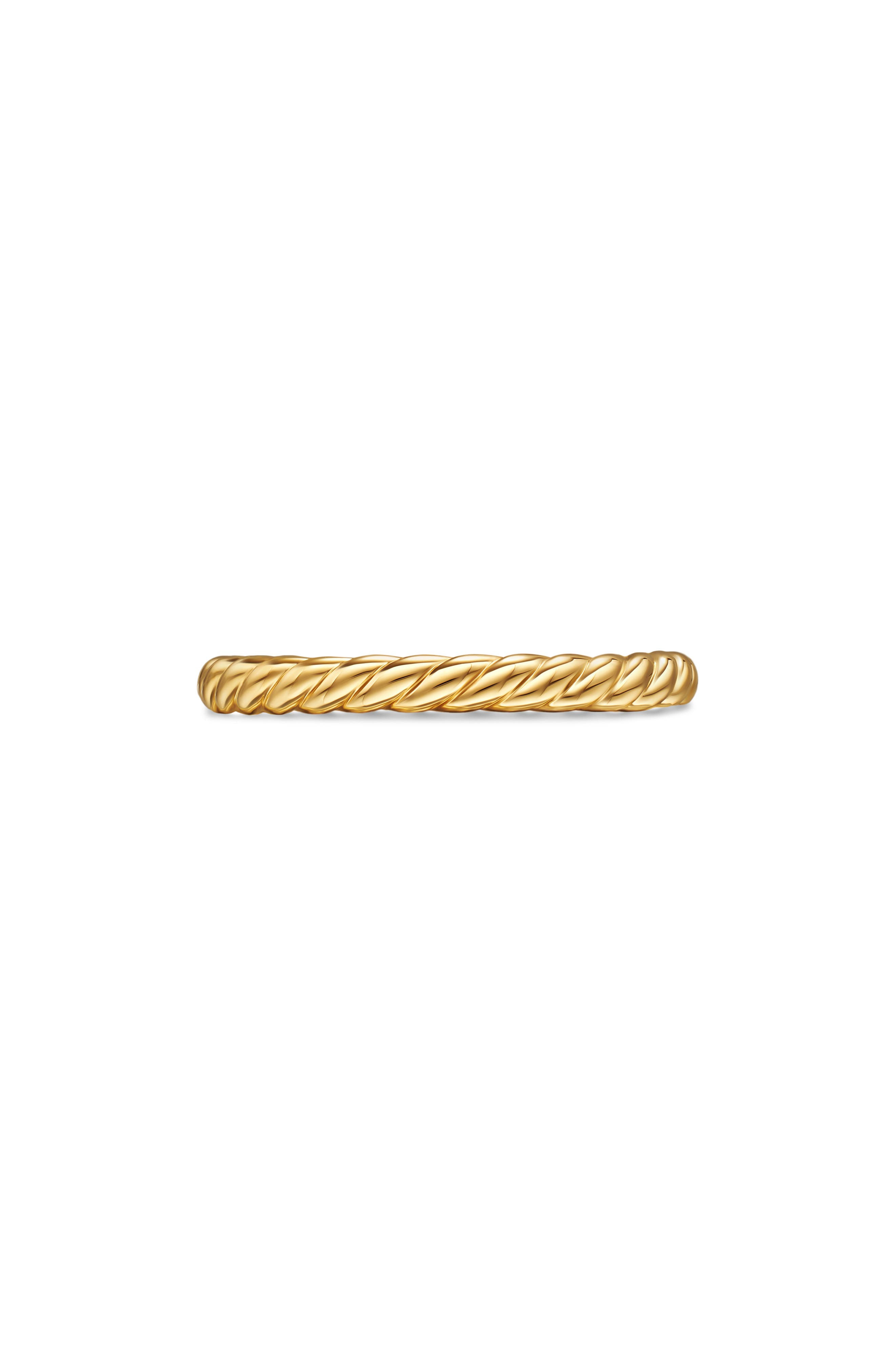 David Yurman Unity Cable Band Ring in 18K Yellow Gold at Nordstrom - 1