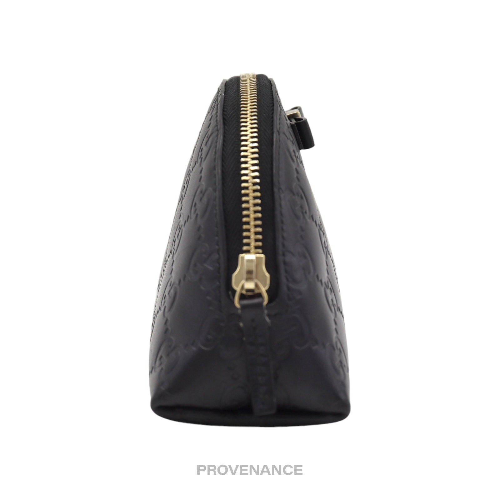 Gucci Guccissima Cosmetic Pouch - Navy Leather - 5
