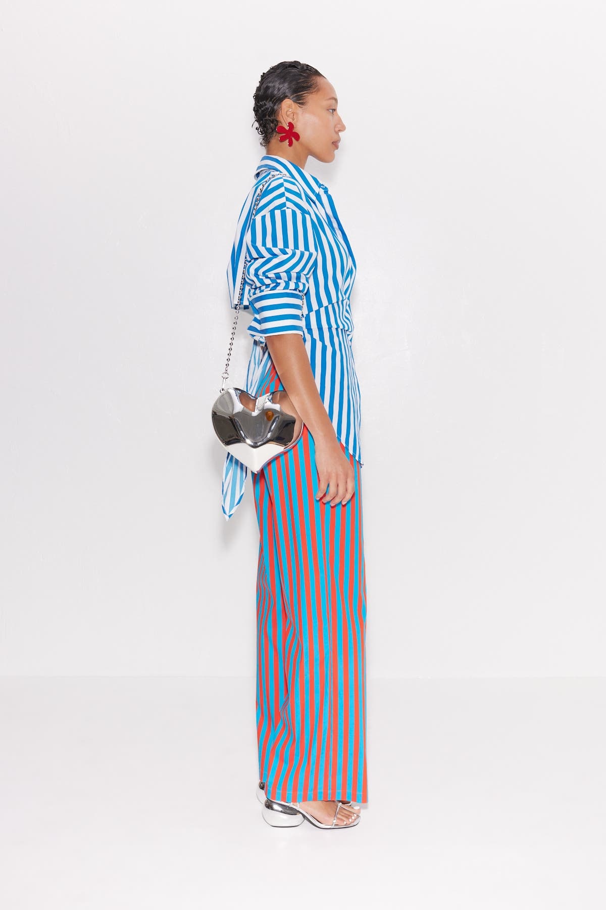 SIMONMILLER Loch Striped Poplin Button Up in Blue Stripe at Nordstrom - 5