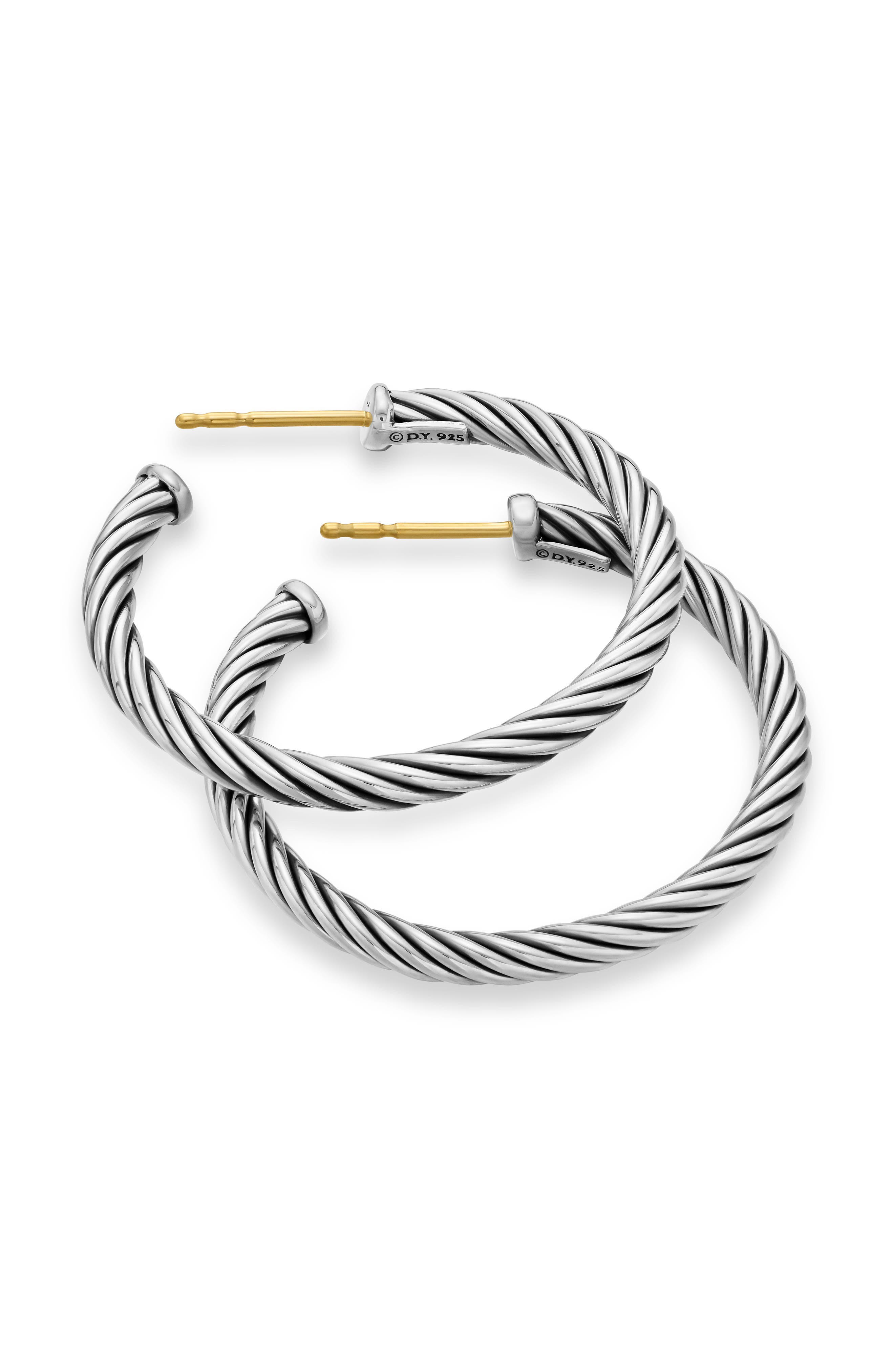 David Yurman Cable Loop Hoop Earrings in Silver at Nordstrom - 5