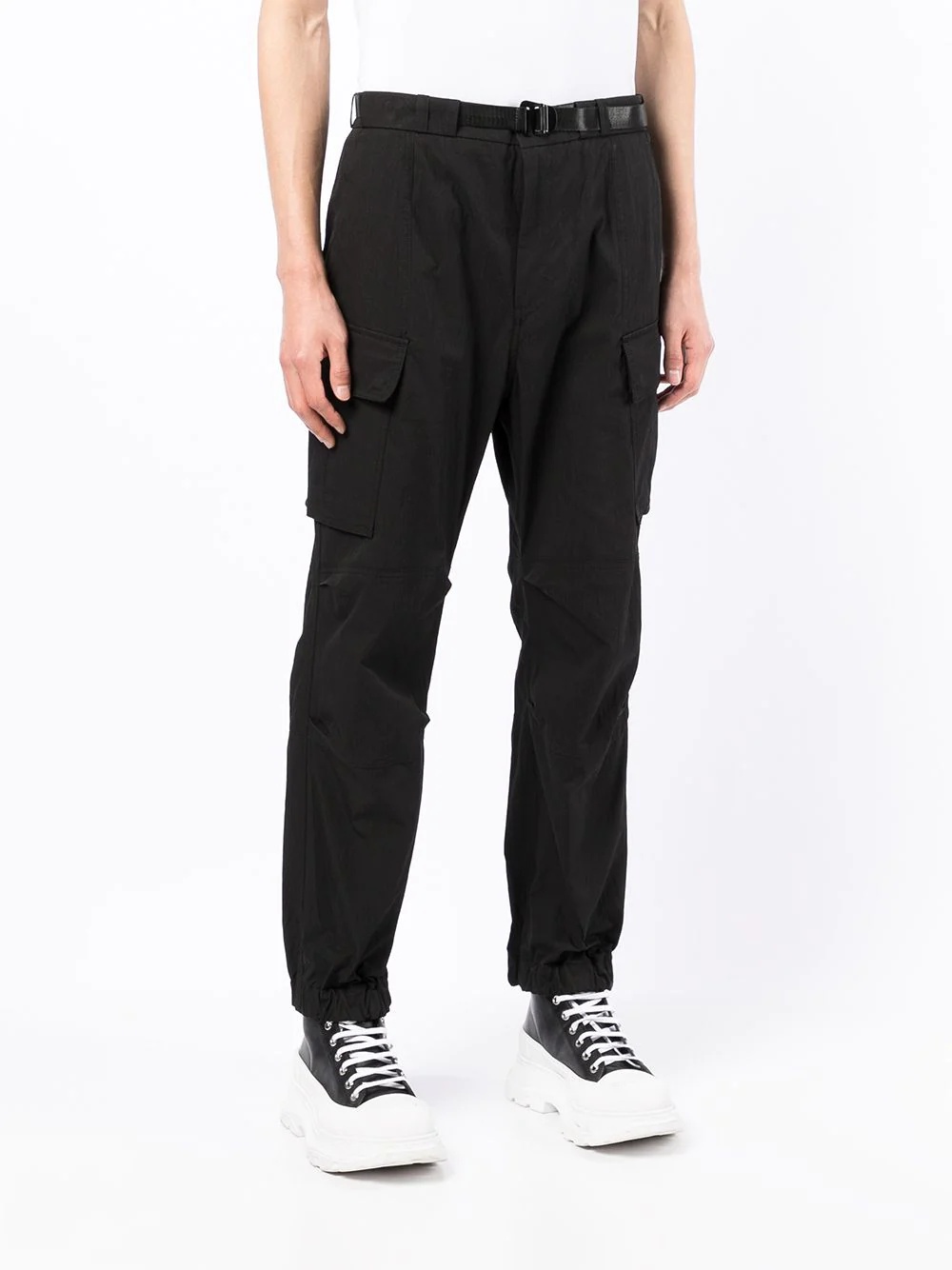 tapered-leg cargo trousers - 3