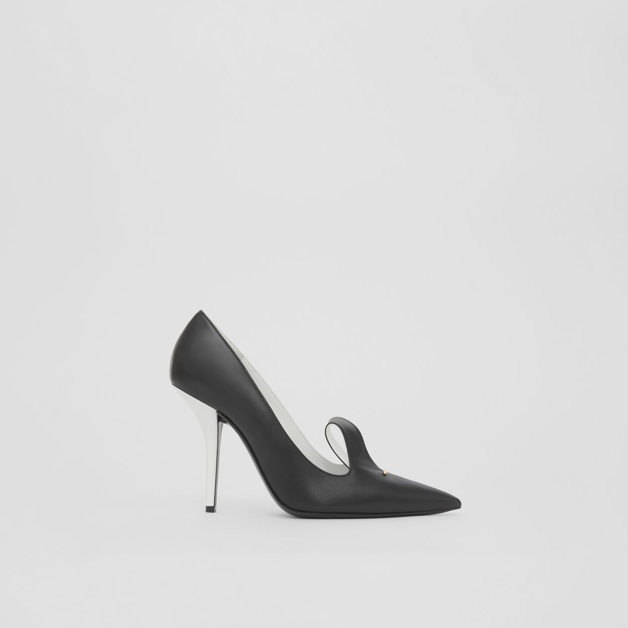 Two-tone Leather Point-toe Pumps - 2