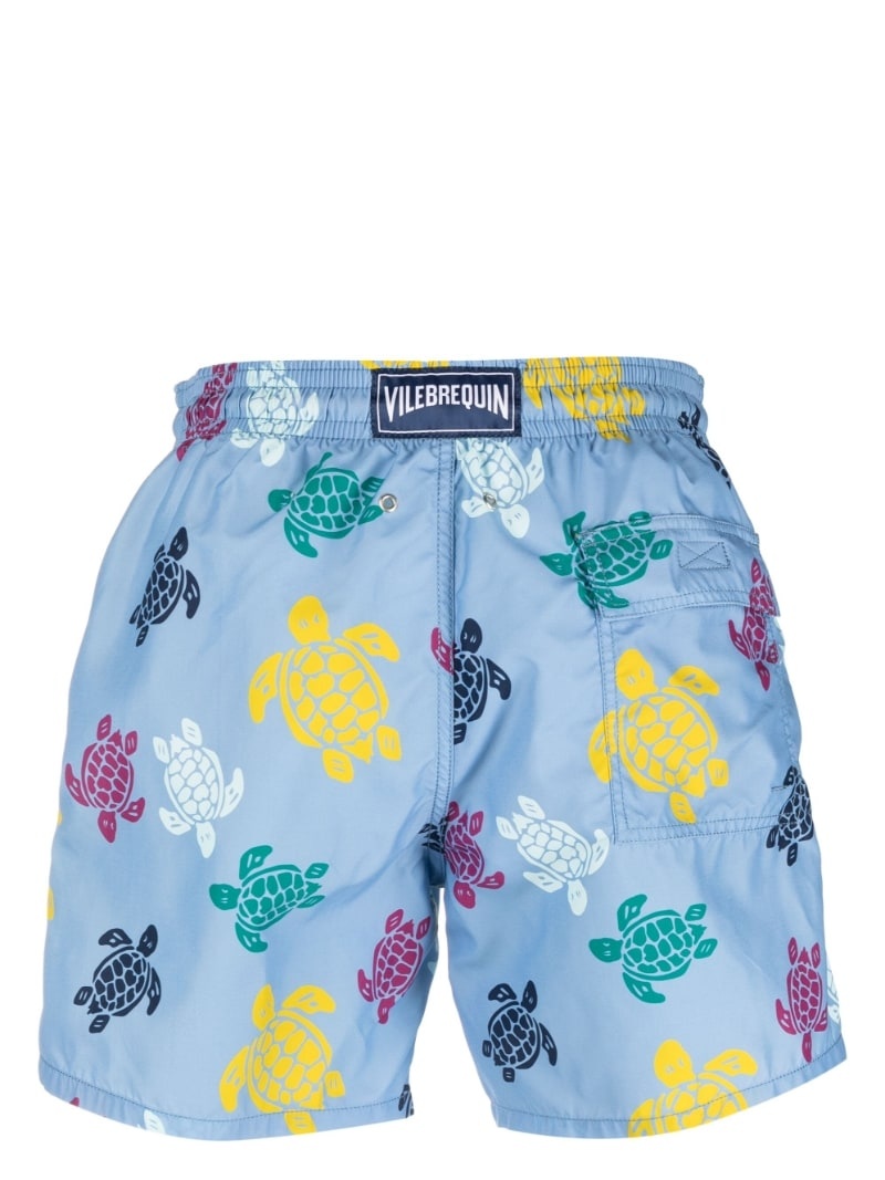 Ronde Des Tortues-print drawstring swim shorts - 2