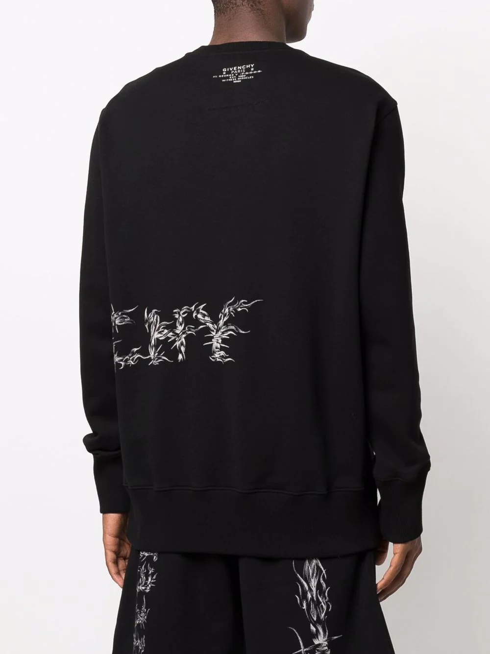 barbed wire-print sweatshirt - 4