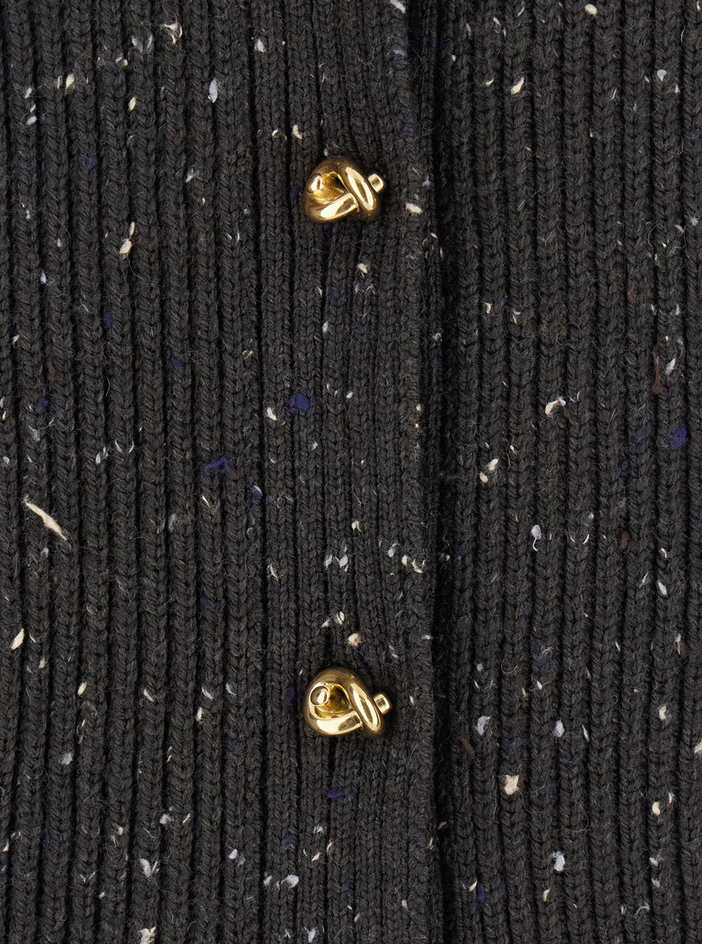 Bottega Veneta Women Brown Cardigan With English Rib Design And Buttons With Knot Detail In Wool Wom - 3