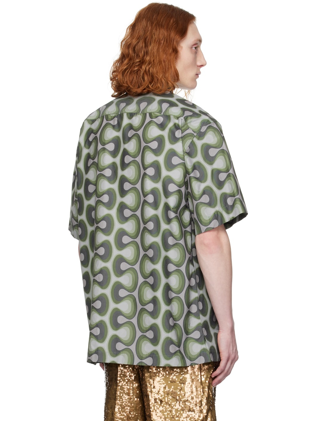 Green Printed Shirt - 3