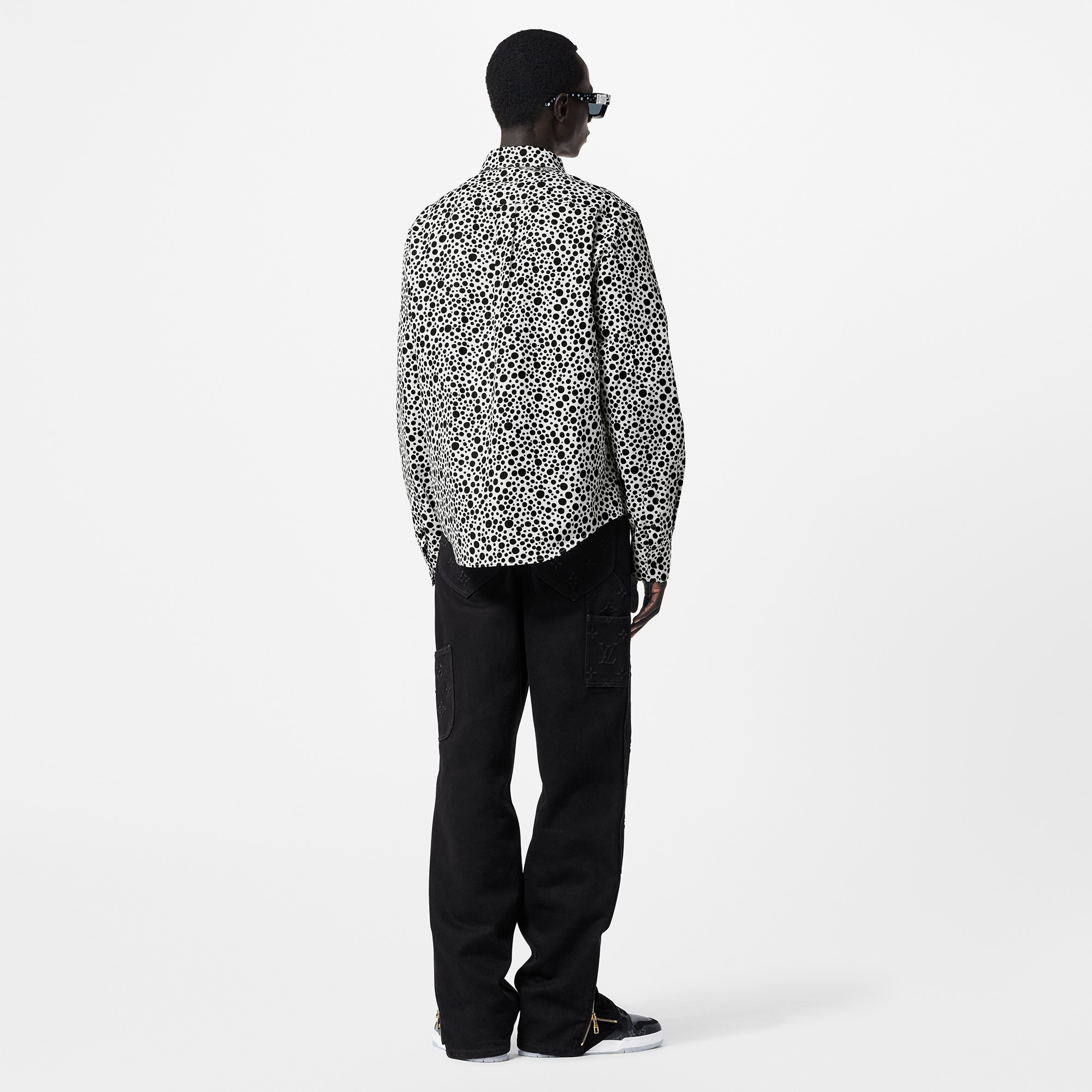 LV x YK Infinity Dots Printed Zipped Shirt - 3