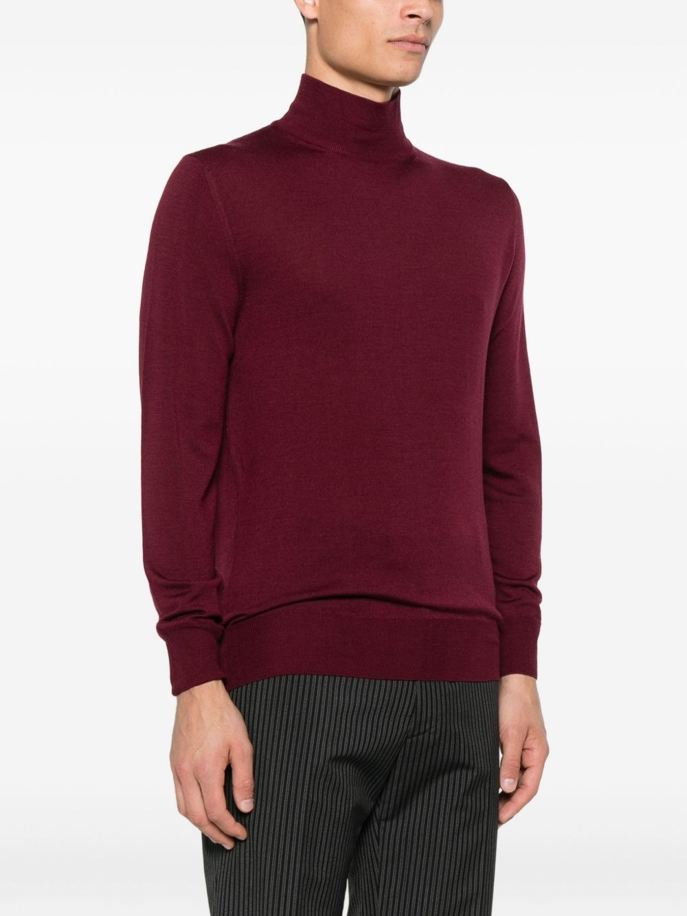 high-neck wool sweater - 3